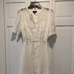 White Lace Midi Dress